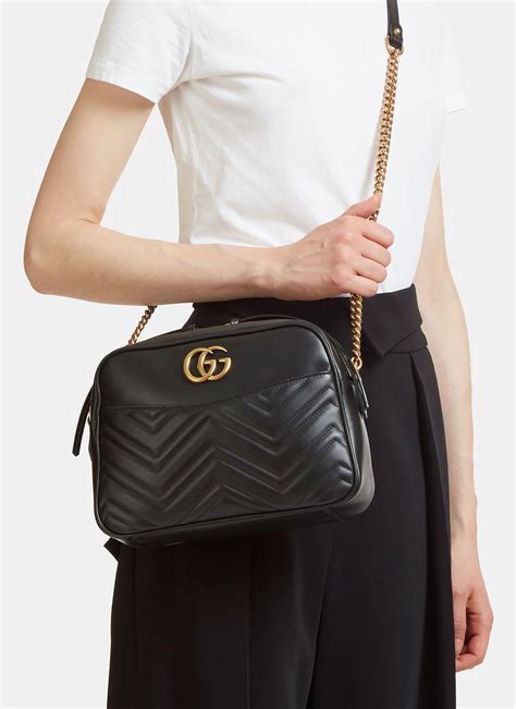 gucci matelassé leather shoulder bag|authentic Gucci marmont small bag.